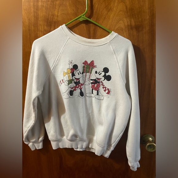 Mickey and Minnie Mouse Disney H&M White Christmas Sweater - Picture 1 of 2